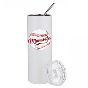 Baseball Minnesota Team Love Baseball National Pastime Stainless Steel Tumbler