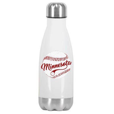 Baseball Minnesota Team Love Baseball National Pastime Stainless Steel Insulated Water Bottle