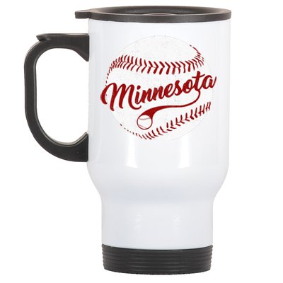 Baseball Minnesota Team Love Baseball National Pastime Stainless Steel Travel Mug