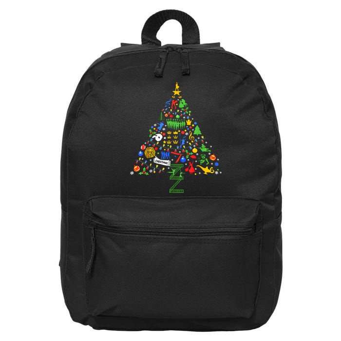 Broadway Musical Theatre Christmas Tree 16 in Basic Backpack