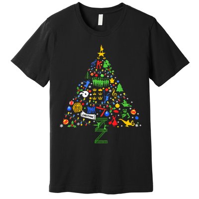 Broadway Musical Theatre Christmas Tree Premium T-Shirt