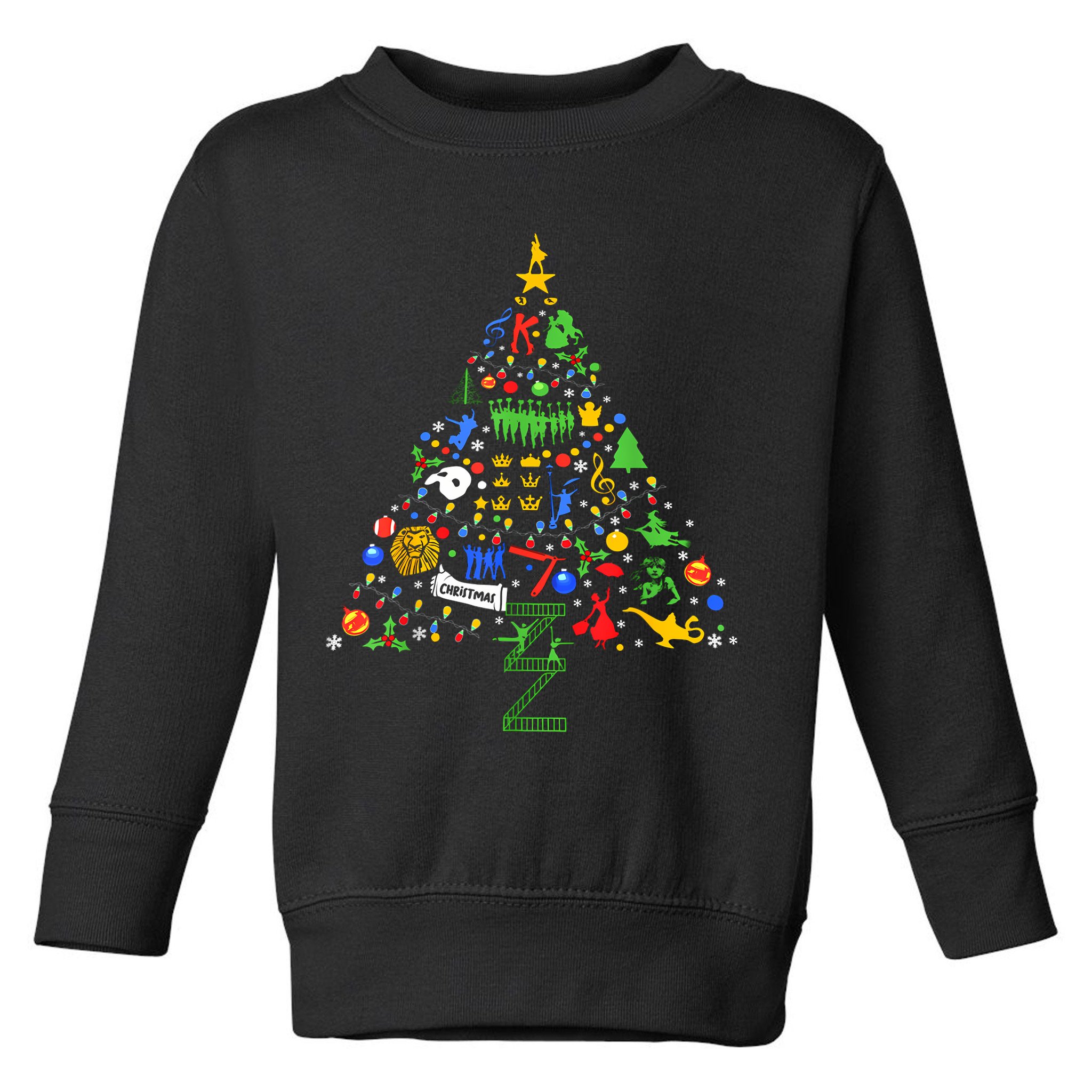 Broadway Musical Theatre Christmas Tree Toddler Sweatshirt