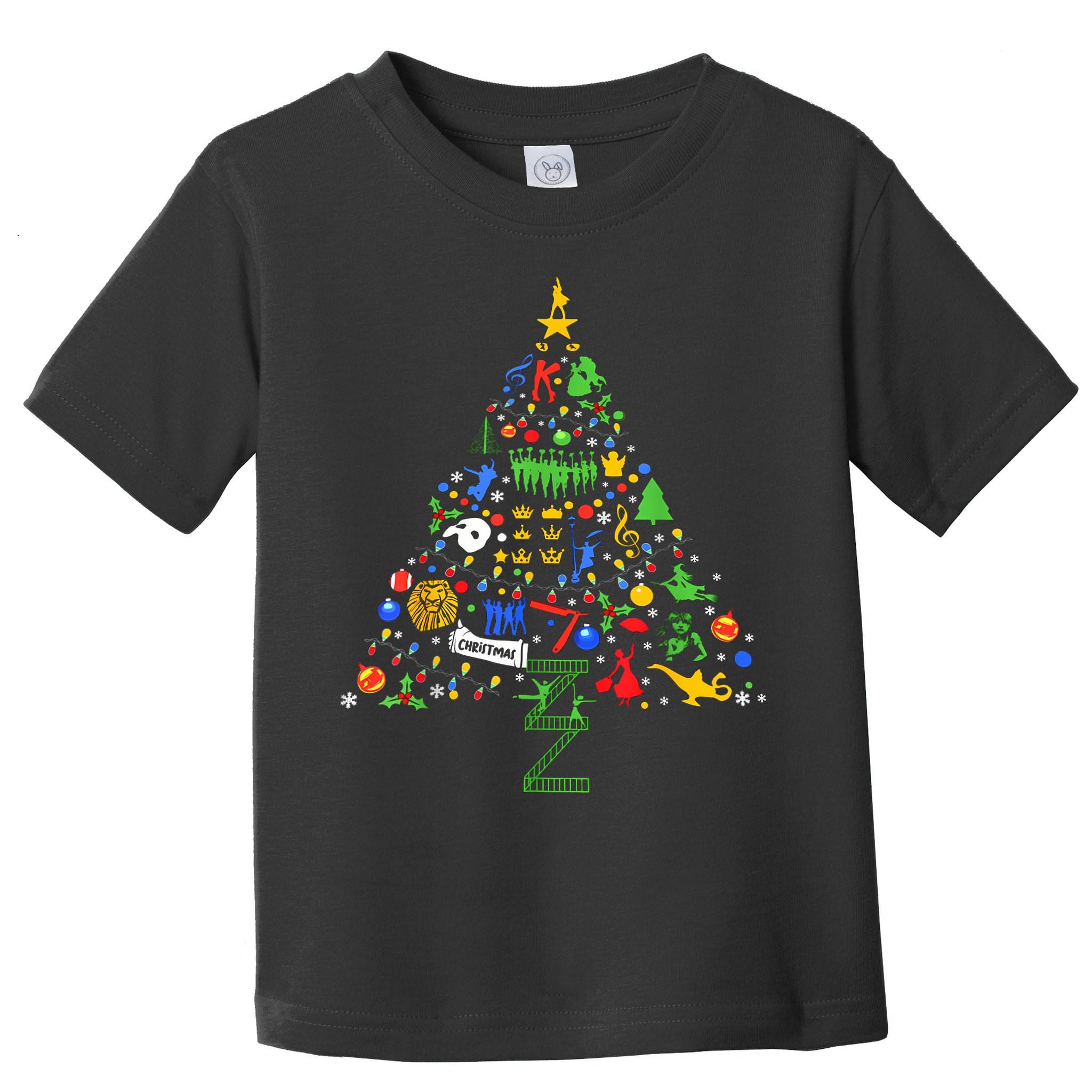 Broadway Musical Theatre Christmas Tree Toddler T-Shirt