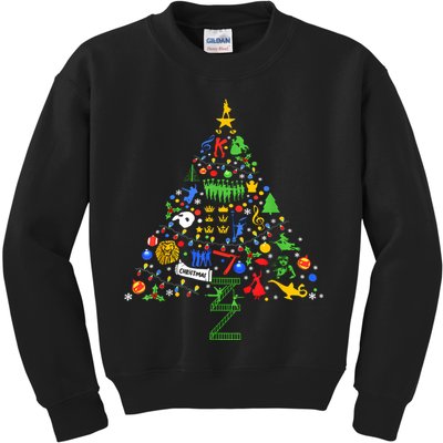 Broadway Musical Theatre Christmas Tree Kids Sweatshirt