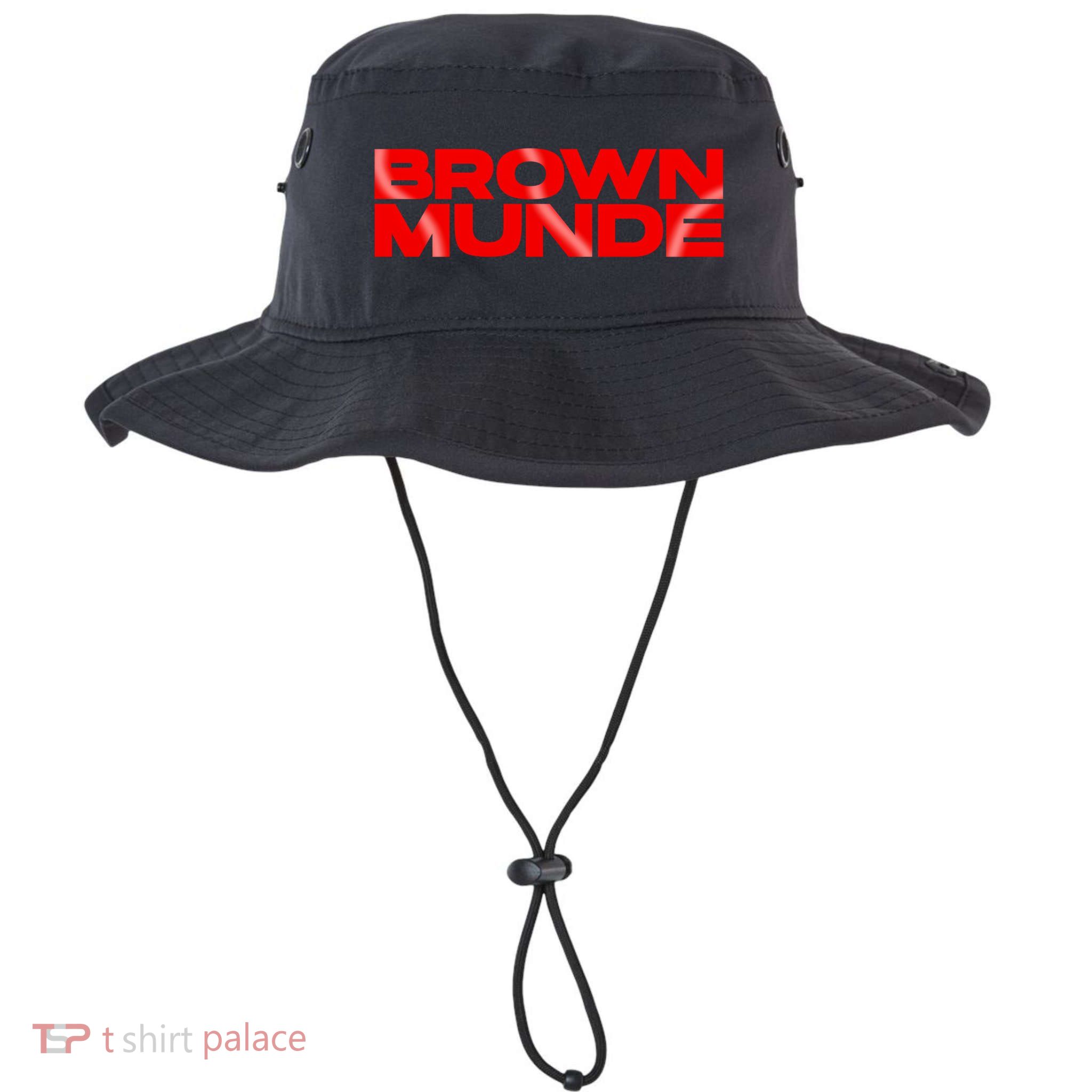Brown Munde Text Design Legacy Cool Fit Booney Bucket Hat