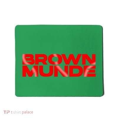 Brown Munde Text Design Mousepad
