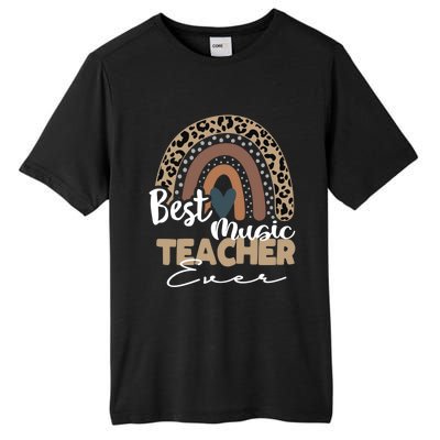 Best Music Teacher Ever Boho Rainbow Teacher Appreciation Gift Tall Fusion ChromaSoft Performance T-Shirt