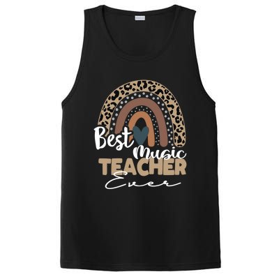 Best Music Teacher Ever Boho Rainbow Teacher Appreciation Gift PosiCharge Competitor Tank