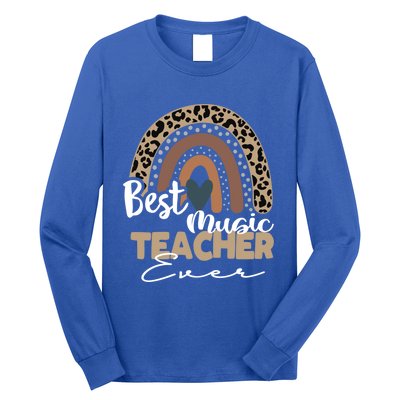 Best Music Teacher Ever Boho Rainbow Teacher Appreciation Gift Long Sleeve Shirt