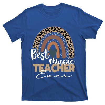 Best Music Teacher Ever Boho Rainbow Teacher Appreciation Gift T-Shirt