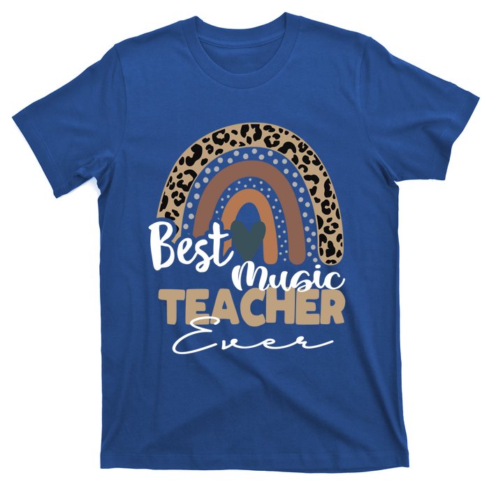 Best Music Teacher Ever Boho Rainbow Teacher Appreciation Gift T-Shirt