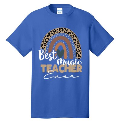 Best Music Teacher Ever Boho Rainbow Teacher Appreciation Gift Tall T-Shirt