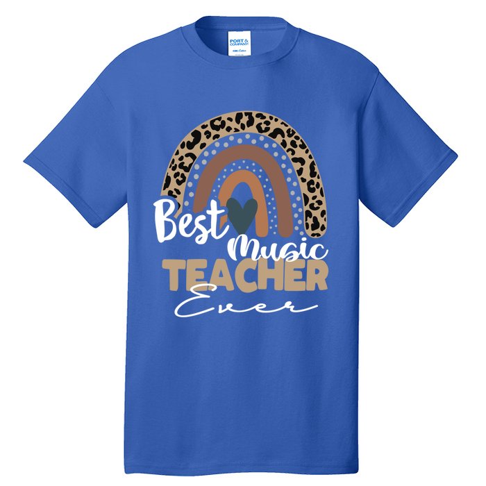 Best Music Teacher Ever Boho Rainbow Teacher Appreciation Gift Tall T-Shirt