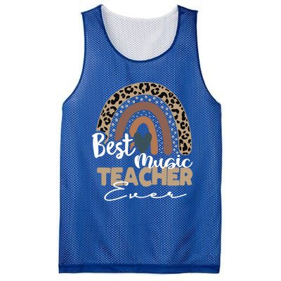 Best Music Teacher Ever Boho Rainbow Teacher Appreciation Gift Mesh Reversible Basketball Jersey Tank