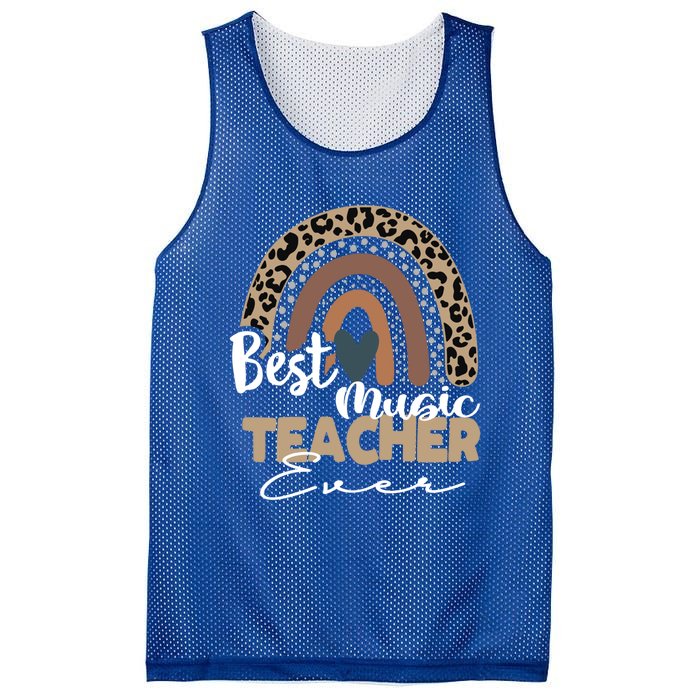 Best Music Teacher Ever Boho Rainbow Teacher Appreciation Gift Mesh Reversible Basketball Jersey Tank