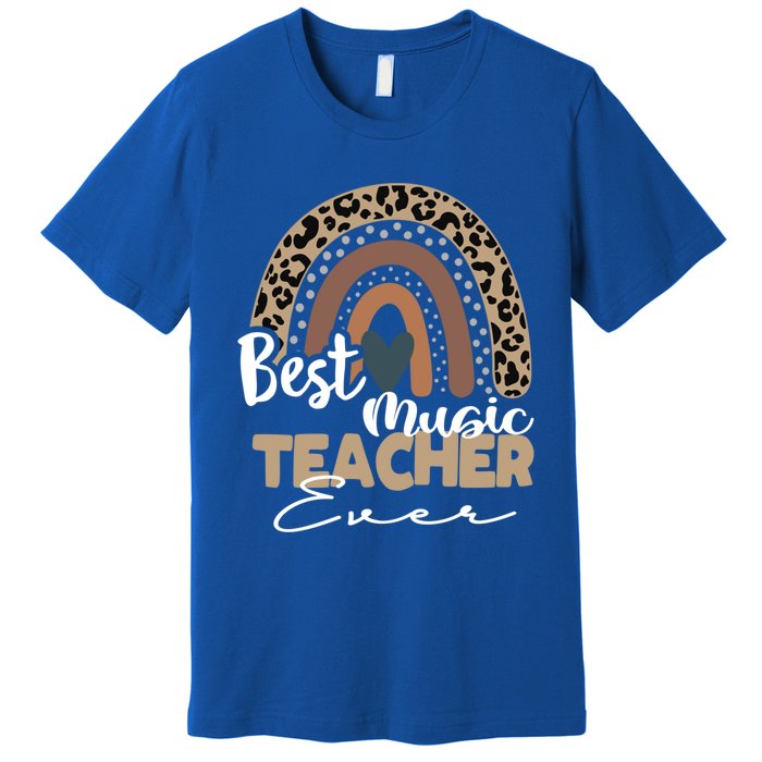 Best Music Teacher Ever Boho Rainbow Teacher Appreciation Gift Premium T-Shirt