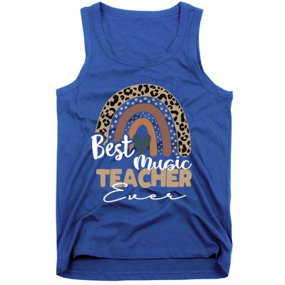 Best Music Teacher Ever Boho Rainbow Teacher Appreciation Gift Tank Top