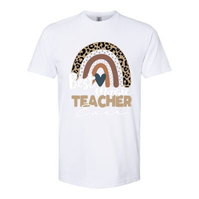 Best Music Teacher Ever Boho Rainbow Teacher Appreciation Gift Softstyle CVC T-Shirt