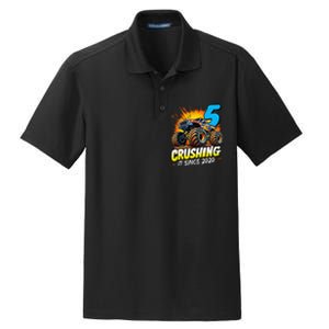 Birthday Monster Truck 5 Year Old Boy 5th Party Born 2020 Gift Dry Zone Grid Polo