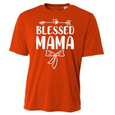 Blessed Mama Tee For Women Funny Mama Gifts Cooling Performance Crew T-Shirt