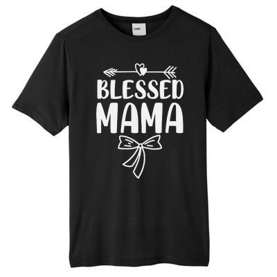 Blessed Mama Tee For Women Funny Mama Gifts Tall Fusion ChromaSoft Performance T-Shirt