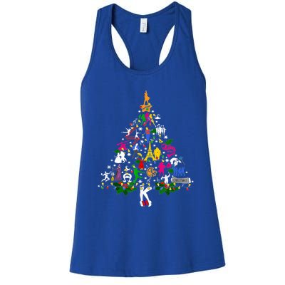 Broadway Musical Theatre Christmas Tree Funny Xmas Gift Women's Racerback Tank