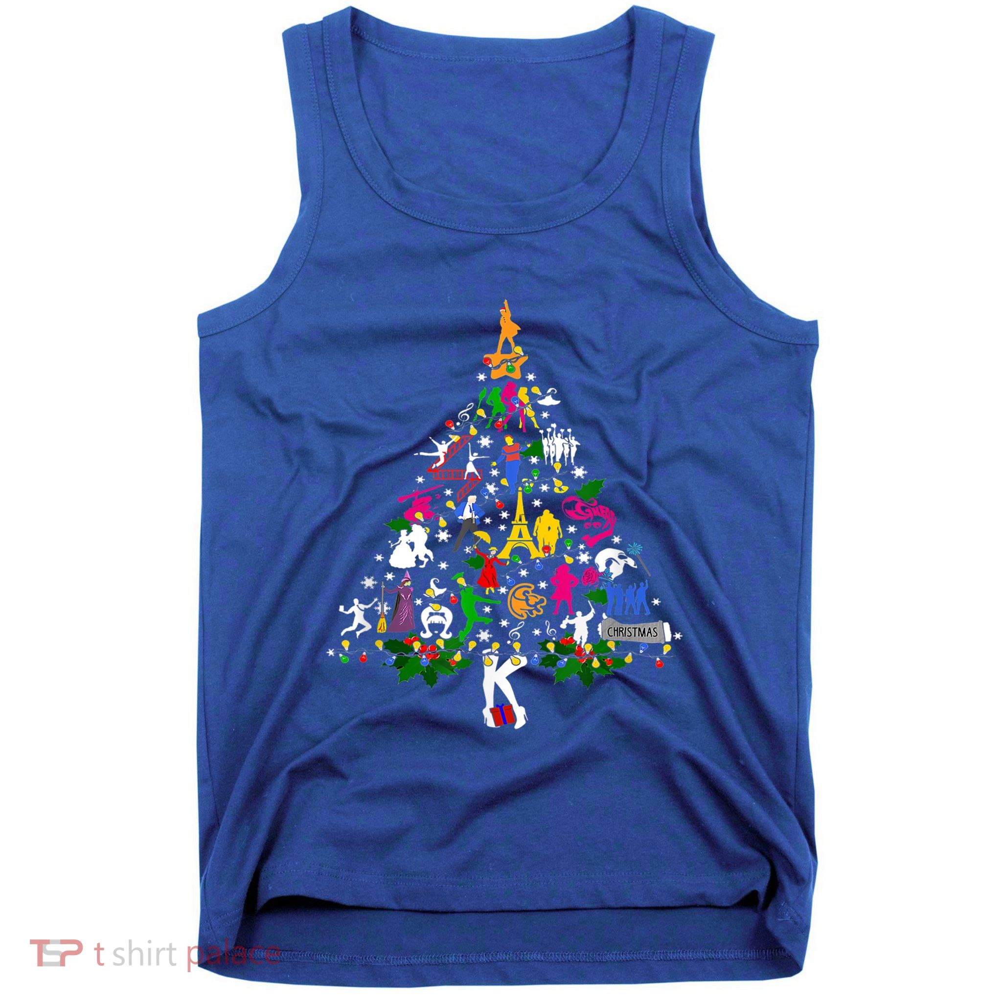 Broadway Musical Theatre Christmas Tree Funny Xmas Gift Tank Top
