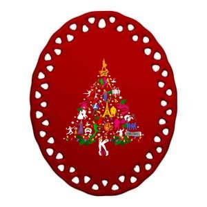 Broadway Musical Theatre Christmas Tree Funny Xmas Gift Ceramic Oval Ornament