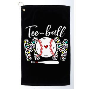 Ball Mom Tee Mother's Day Teeball Mom Leopard Funny Platinum Collection Golf Towel