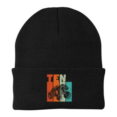 Birthday Monster Truck Retro 10 Year Old Bday Beanie