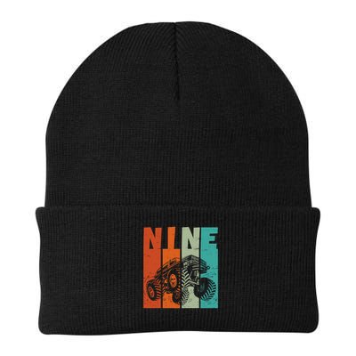 Birthday Monster Truck Retro 9 Year Old Bday Beanie
