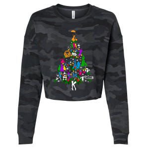 Broadway Musical Theatre Christmas Tree Cropped Pullover Crew