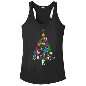 Broadway Musical Theatre Christmas Tree Ladies PosiCharge Competitor Racerback Tank