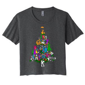 Broadway Musical Theatre Christmas Tree Women's Crop Top Tee