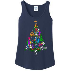 Broadway Musical Theatre Christmas Tree Ladies Essential Tank