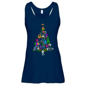 Broadway Musical Theatre Christmas Tree Ladies Essential Flowy Tank