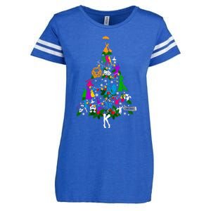 Broadway Musical Theatre Christmas Tree Enza Ladies Jersey Football T-Shirt