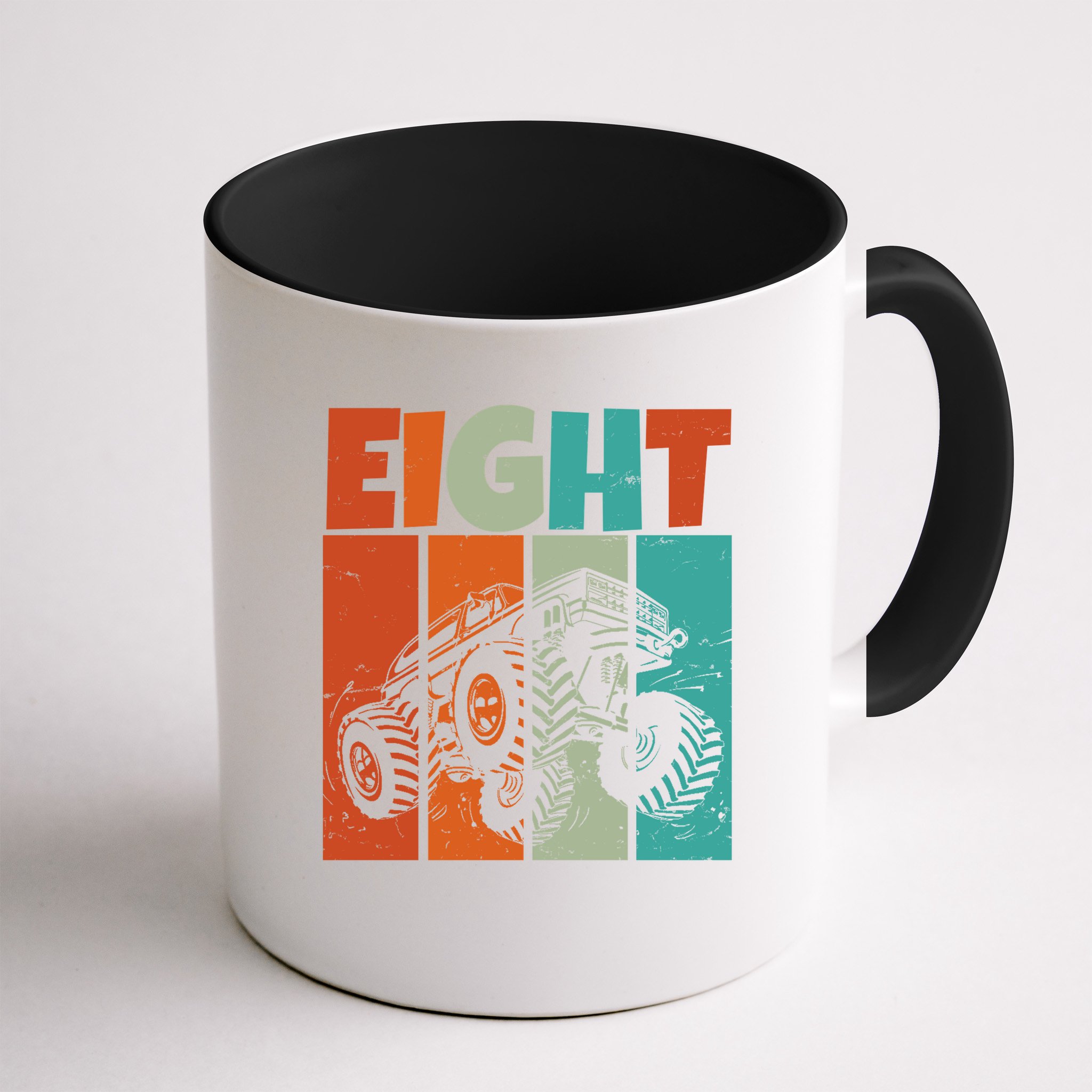 Birthday Monster Truck Retro 8 Year Old Bday Mug