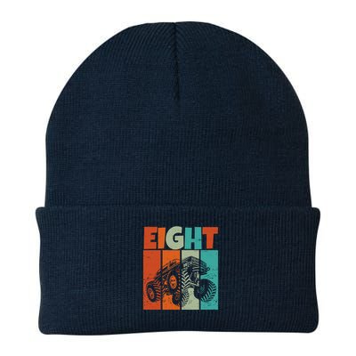 Birthday Monster Truck Retro 8 Year Old Bday Beanie