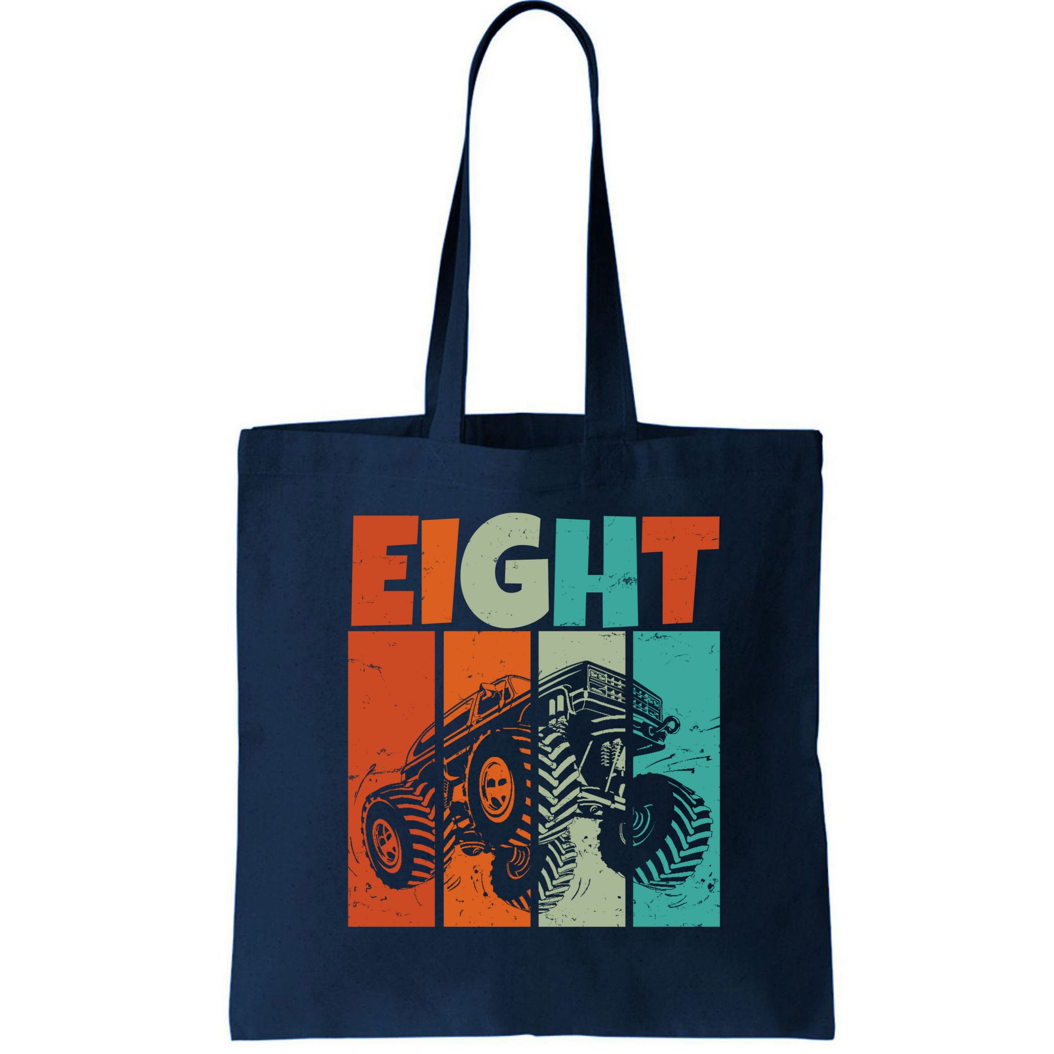 Birthday Monster Truck Retro 8 Year Old Bday Bag