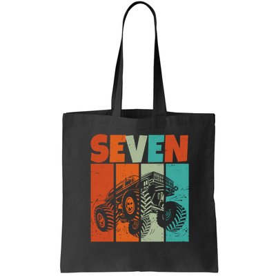 Birthday Monster Truck Retro 7 Year Old Bday Bag