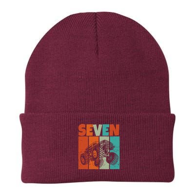 Birthday Monster Truck Retro 7 Year Old Bday Beanie