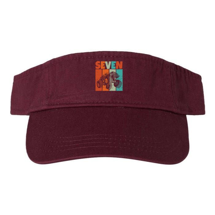 Birthday Monster Truck Retro 7 Year Old Bday Visor