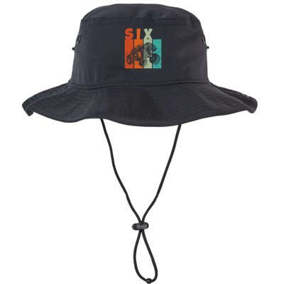Birthday Monster Truck Retro 6 Year Old Bday Bucket Hat
