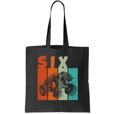 Birthday Monster Truck Retro 6 Year Old Bday Bag