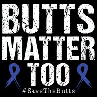Butts Matter Too Save The Butts Colon Cancer Awareness Drawstring Bag