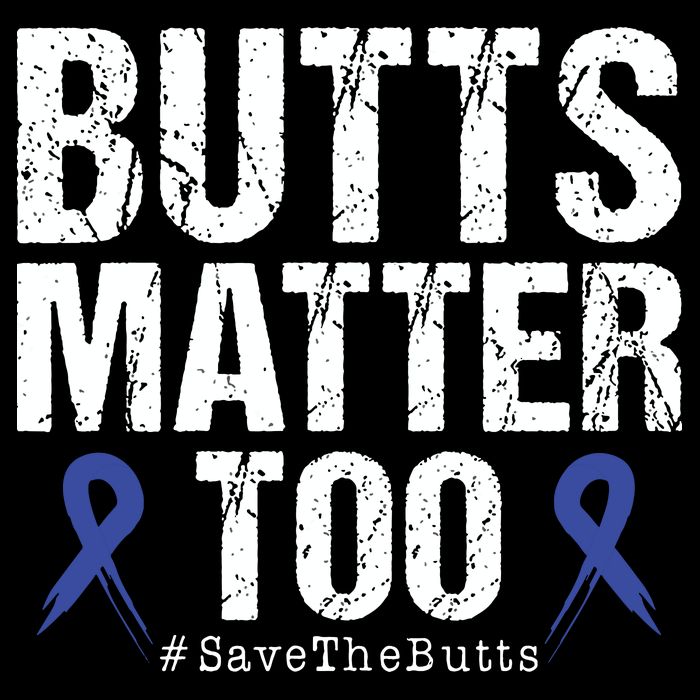 Butts Matter Too Save The Butts Colon Cancer Awareness Drawstring Bag