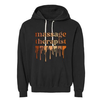 Black Massage Therapist African American Massage Therapy Garment-Dyed Fleece Hoodie