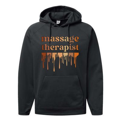 Black Massage Therapist African American Massage Therapy Performance Fleece Hoodie