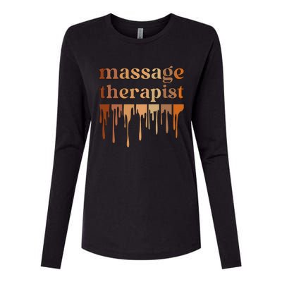 Black Massage Therapist African American Massage Therapy Womens Cotton Relaxed Long Sleeve T-Shirt